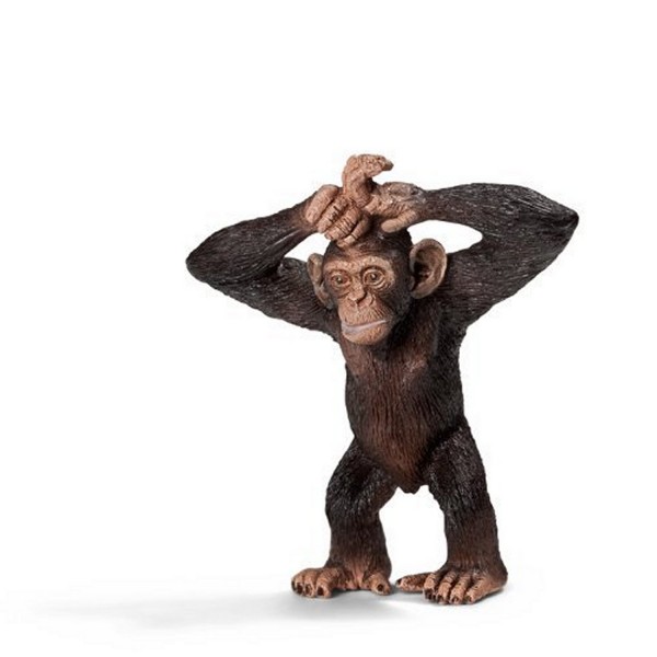 Figurine Singe : Jeune chimpanzé - Schleich-14680