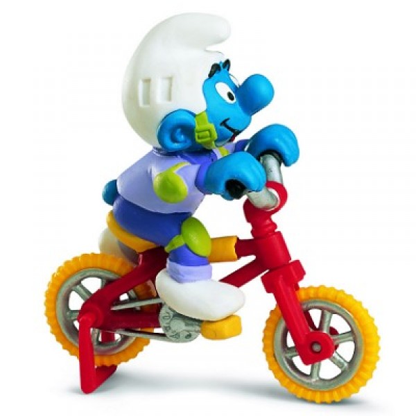 Figurine Schtroumpf au vélo acrobatique - Schleich-40252