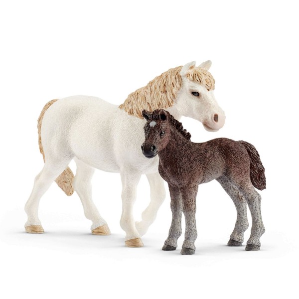 Figurines chevaux : Ponette et poulain - Schleich-42423