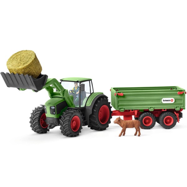 Figurine et tracteur avec remorque - Schleich-42379