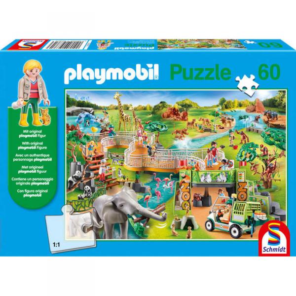 Puzzle 60 pièces : Playmobil : Zoo - Schmidt-56381