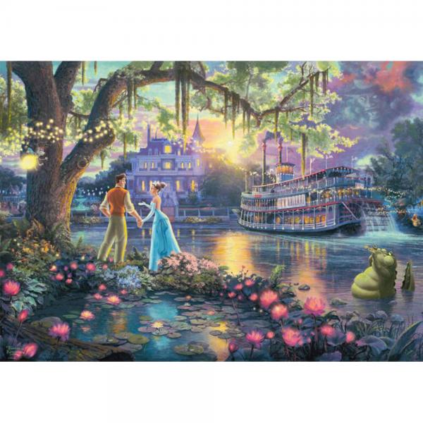 Puzzle 1000 pièces Disney : Thomas Kinkade : La princesse et la grenouille  - Schmidt-57527
