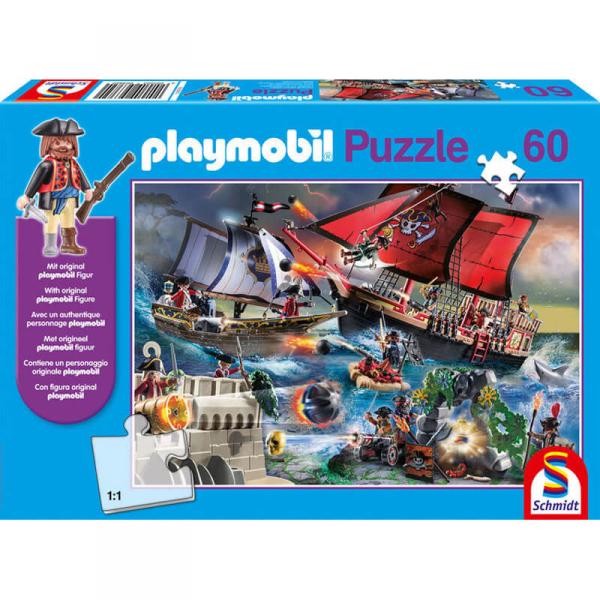 Puzzle 60 pièces : Playmobil : Pirate - Schmidt-56382