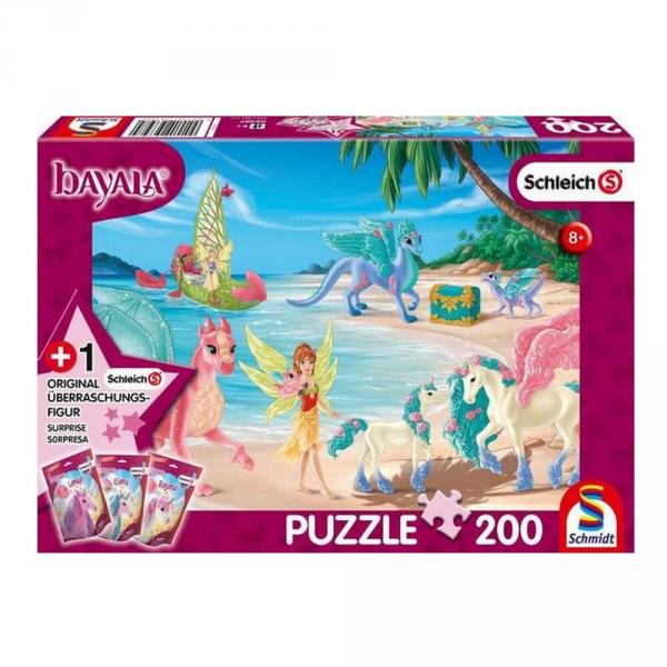Puzzle 200 pièces avec 3 figurines : Île du Dragon - Schmidt-56397
