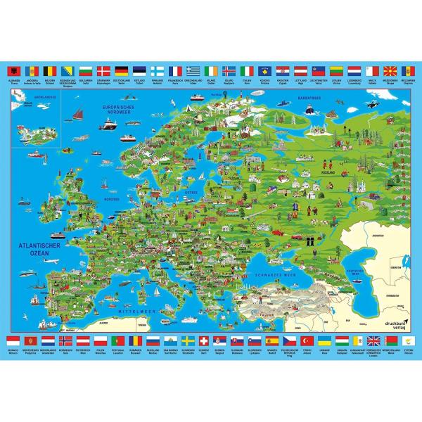 Puzzle 500 pièces : Découvrir l'Europe - Schmidt-58373
