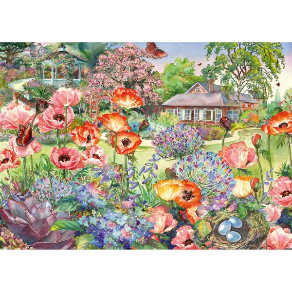 Puzzle 1000 pièces : Jardin en fleurs - Schmidt-58975