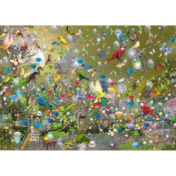 1000 pieces puzzle: In the parrot jungle - Schmidt-59948