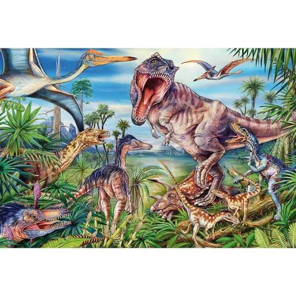 60 pieces jigsaw puzzle: among the dinosaurs - Schmidt-56193