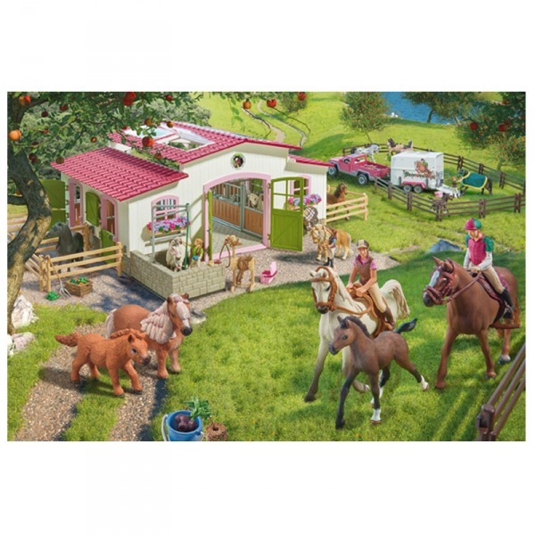100 pieces puzzle: Horse ride in nature - Schmidt-56190