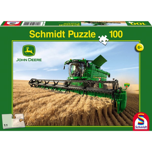 100 pieces puzzle: John Deere: Combine harvester - Schmidt-56144
