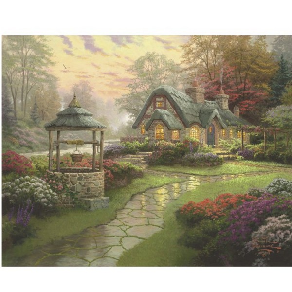 1000 pieces puzzle Thomas Kinkade: The house of the well - Schmidt-58463