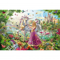 200 pieces puzzle: Beautiful fairy in the magic forest