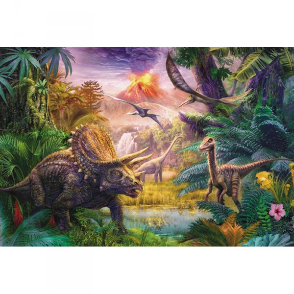 Puzzle 100 pièces : La vallée des dinosaures - Schmidt-56129