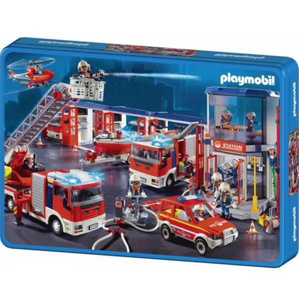 Puzzle 100 pièces : Playmobil pompiers - Schmidt-55581