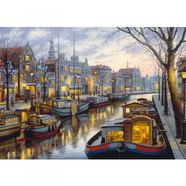 Puzzle 1000 pièces : Au bord du canal - Schmidt-59561