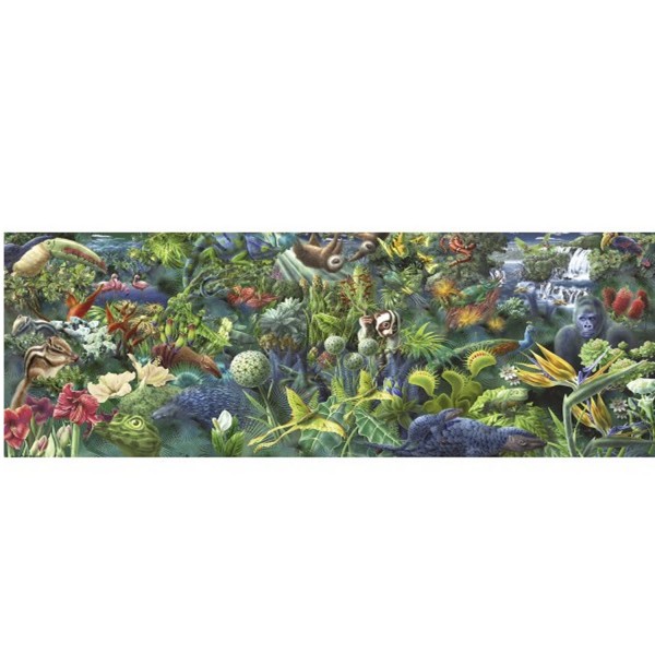 Puzzle 1000 pièces panoramique : Panorama de la jungle - Schmidt-58172