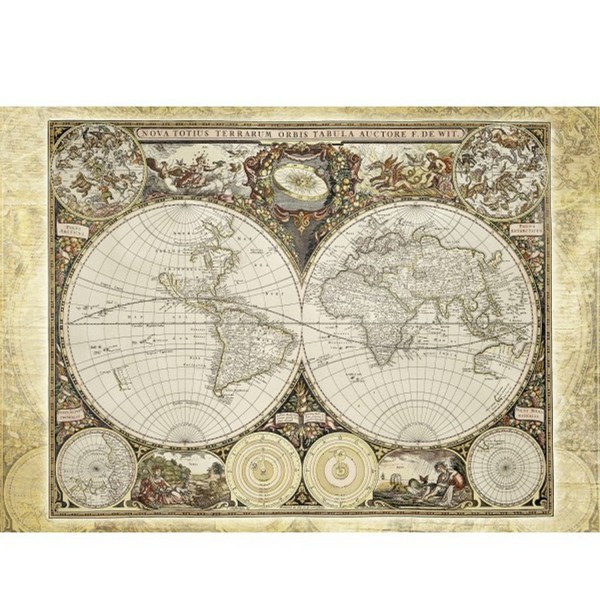 Puzzle 2000 pièces : Mappemonde historique - Schmidt-58178