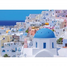 1000 pieces puzzle: Santorini, Cyclades archipelago