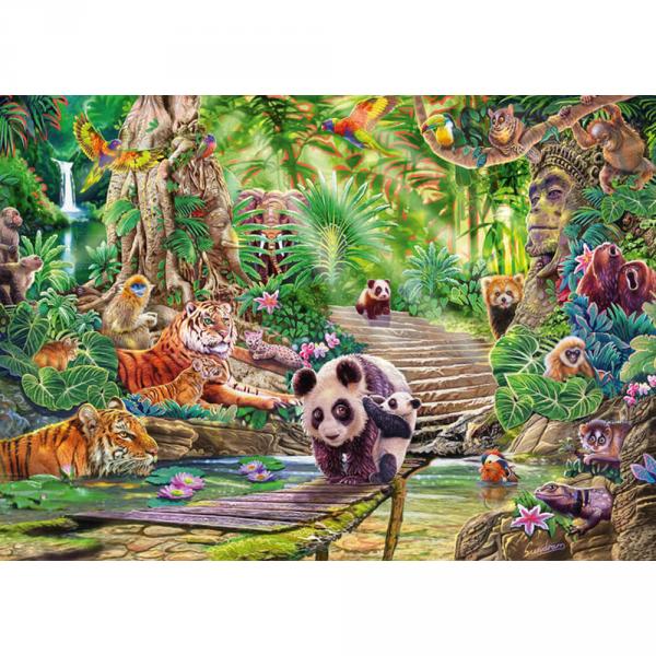 Puzzle 1000 pièces : La faune asiatique - Schmidt-59962