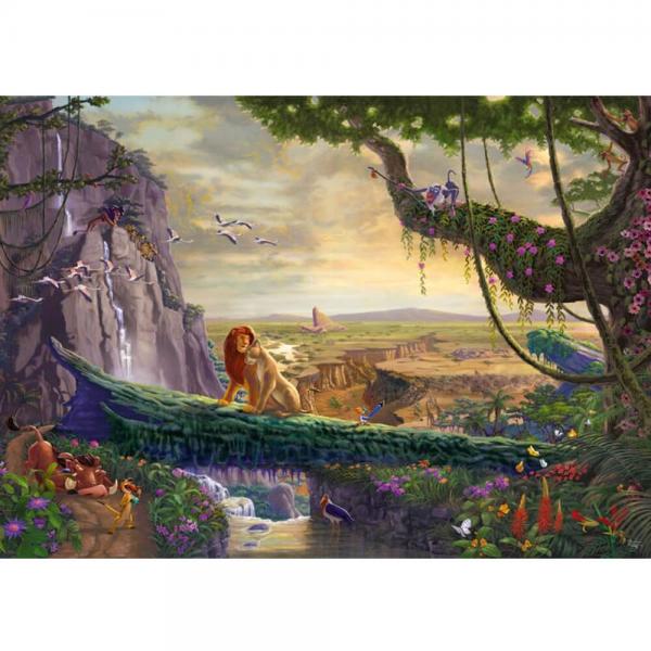Puzzle 6000 pièces Disney : Thomas Kinkade : Le Roi Lion, Retour au rocher de la fierté - Schmidt-57396