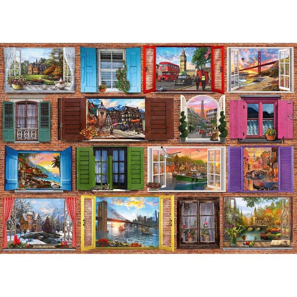 Puzzle 1000 pièces : Fenêtres grandes ouvertes - Schmidt-58325