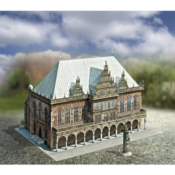 Maquette en carton : Ancien hôtel de ville de Brême, Allemagne - Schreiber-Bogen-720