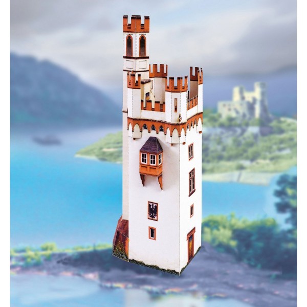 Maquette en carton : Mäuseturm de Bingen (Mouse Tower), Allemagne - Schreiber-Bogen-745