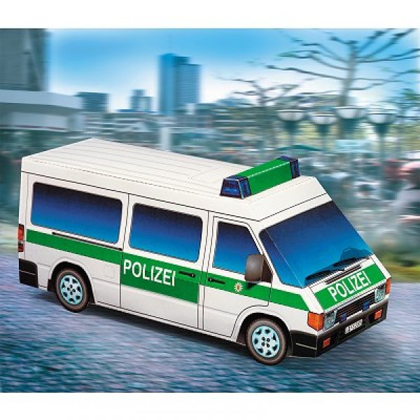 Maquette en carton : Camion Police  - Schreiber-Bogen-654