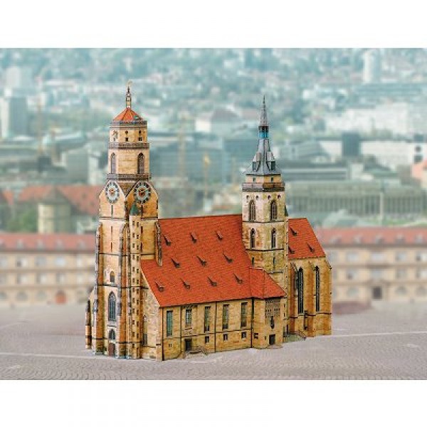 Maquette en carton : Eglise de Stuttgart, Allemagne - Schreiber-Bogen-664