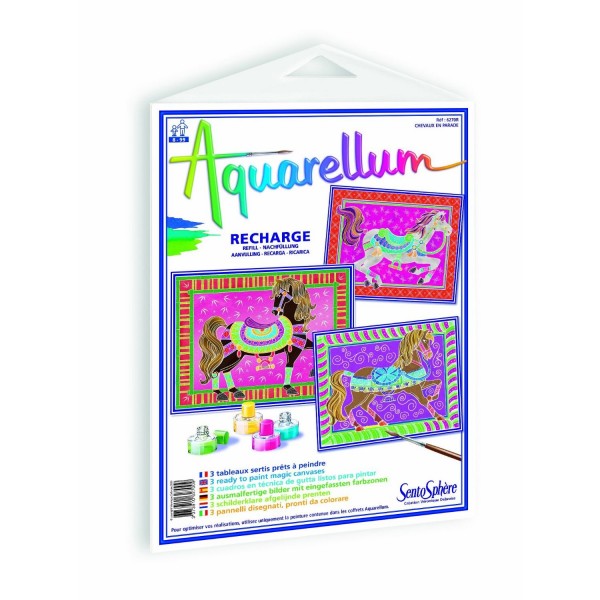 Recharge Aquarellum Chevaux en parade - Sentosphere-6270R
