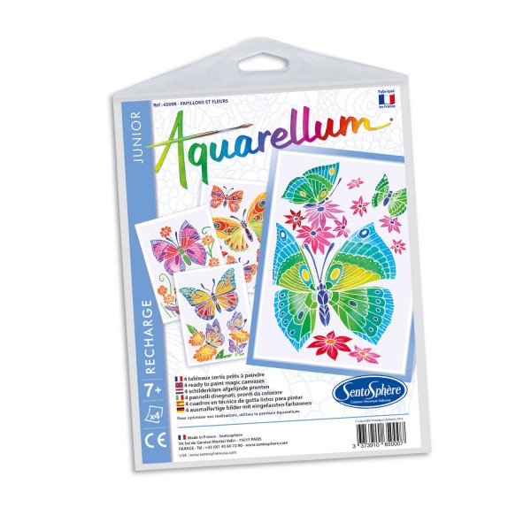 Recharge Aquarellum Junior : Papillons et Fleurs - Sentosphere-6500R