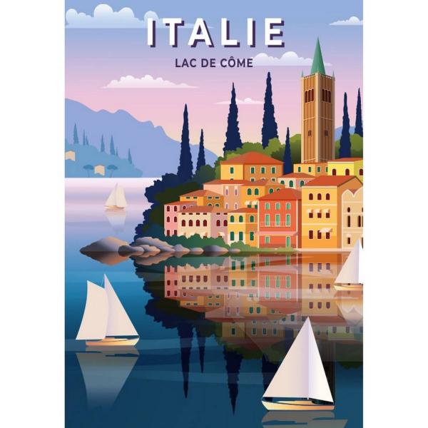 Puzzle 500 pièces : Italie - Lac de Côme - Sentosphere-7306