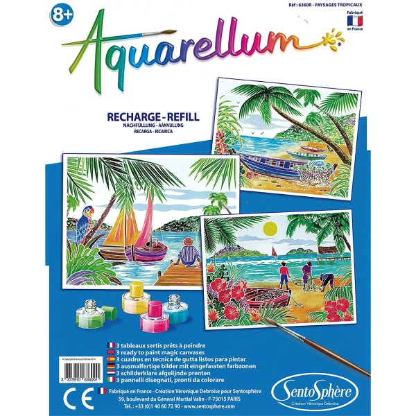 Recharge Aquarellum : Paysages Tropicaux - Sentosphere-6360R