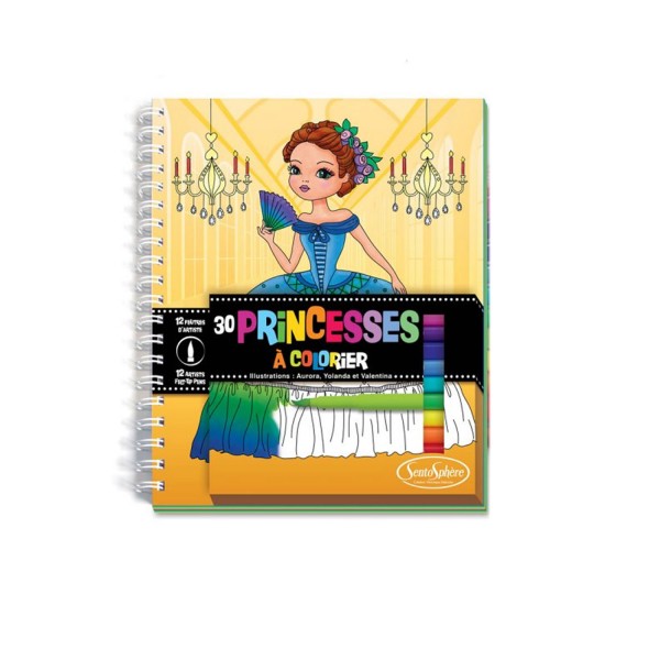 Carnet de coloriage : Princesses - Sentosphere-9105