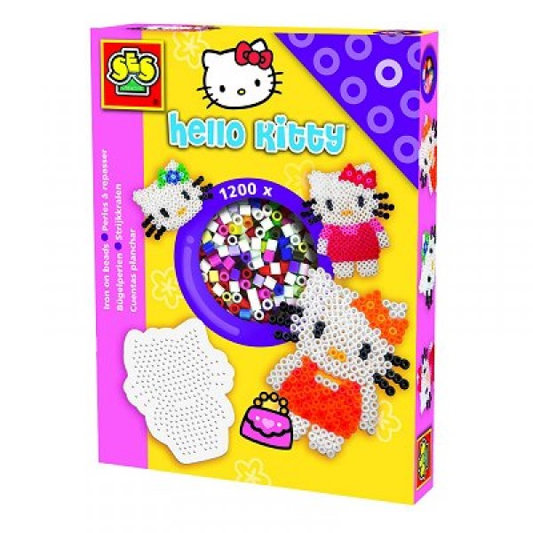 Boite de 1200  perles Technique à repasser : Hello Kitty 1200 perles - SES Creative-14751