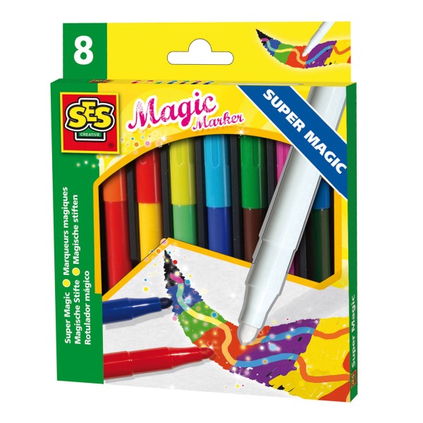 Crayons 8 feutres magiques épais - SES Creative-00268