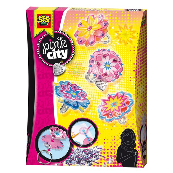 Kit de création : Bagues Pink City - SES Creative-14328