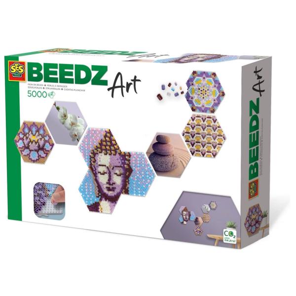 Perles à repasser : Beedz Art - Hex tiles zen - SES Creative-06024