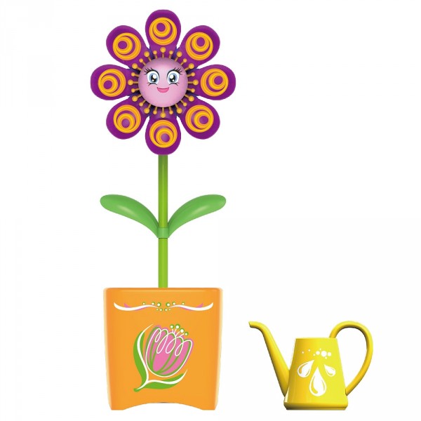 Fleur interactive Magic Blooms : Pot orange - Silverlit-88430-Orange