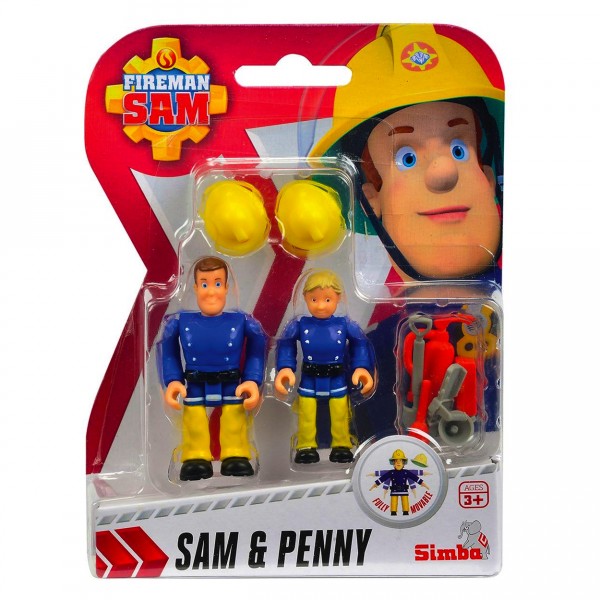 Figurine Sam le Pompier : 2 figurines articulées avec accessoires - Smoby-109251050002N