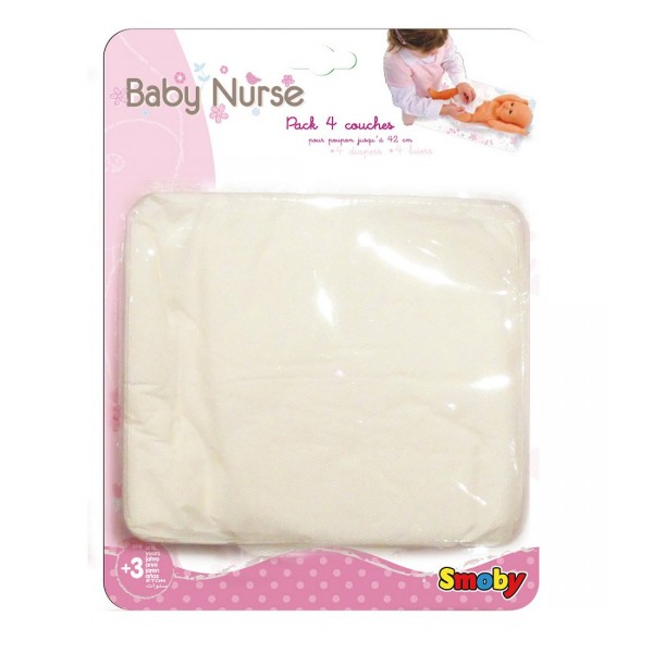 Couches Baby Nurse : Pack de 4 couches - Smoby-024051