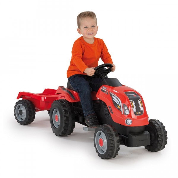Tracteur Farmer XL rouge avec remorque - Smoby-710108