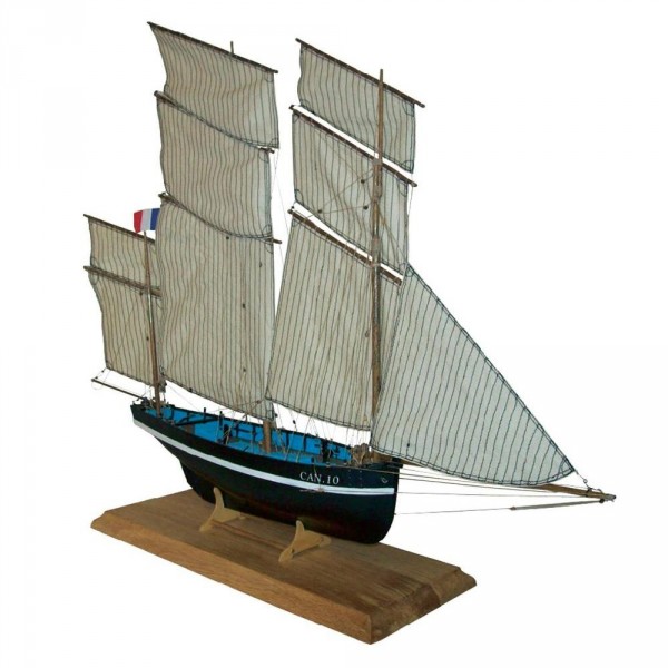 Maquette bateau en bois : Bisquine de Cancale Le Pétrel 1908 - Soclaine-LP1010