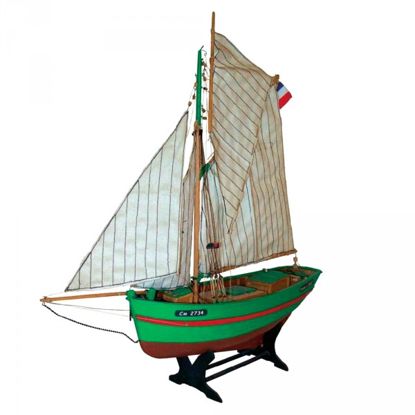 Maquette bateau en bois : Langoustier de Camaret 1927 - Soclaine-YG1000