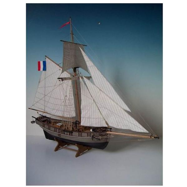 Maquette bateau en bois : Côtre Armé 1815 Faucon - Soclaine-FC1060