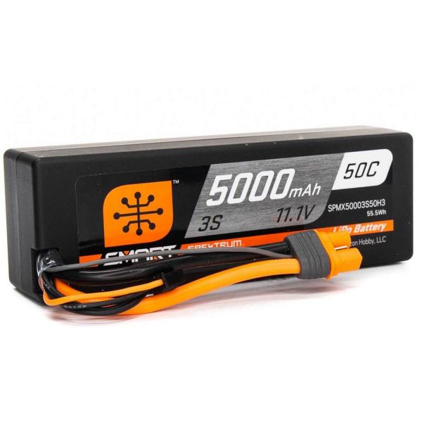 Spektrum Batterie LiPo smart hardcase 11,1 V 5000mAh 3S 50C, IC3 - SPMX50003S50H3