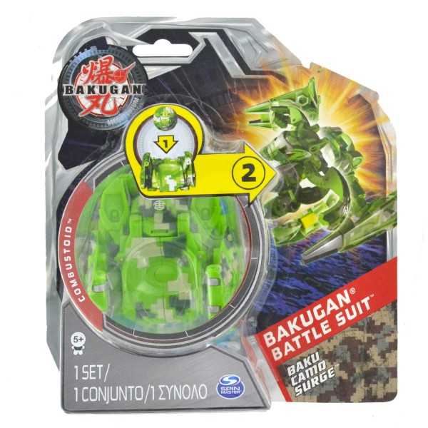 Figurine Bakugan : Battle Suit : Baku Camo Surge : Combustoid (vert) - SpinM-6018000-20058092