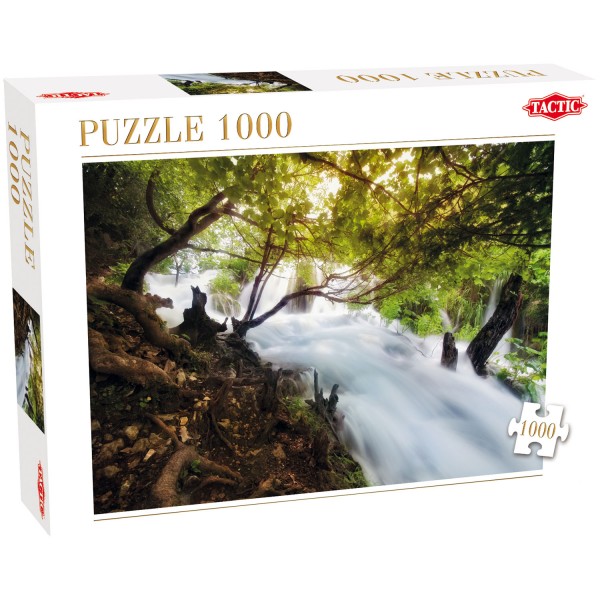 Puzzle 1000 pièces : Cascade dans la forêt - Tactic-40901