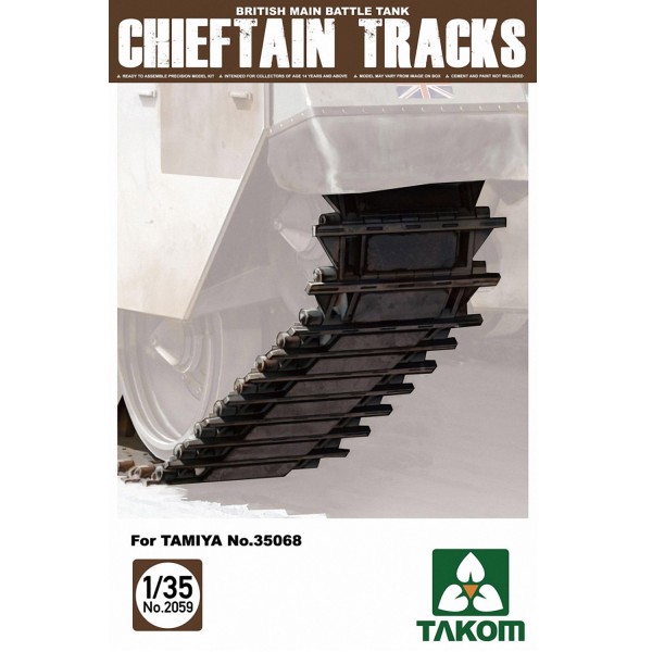 Accessoires militaires : Set de chenille pour char Chieftain - Takom-TAKOM2059