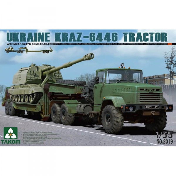 Maquette Véhicule Militaire : Transport de char russe (Tracteur + Semi-remorque) - Takom-2019